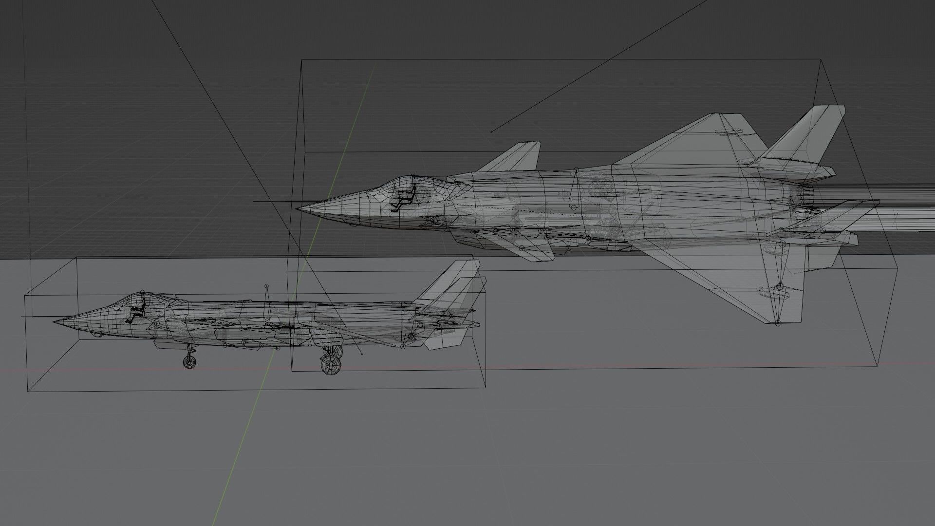 Chengdu J-20 Mighty Dragon Low-poly 3D model_17