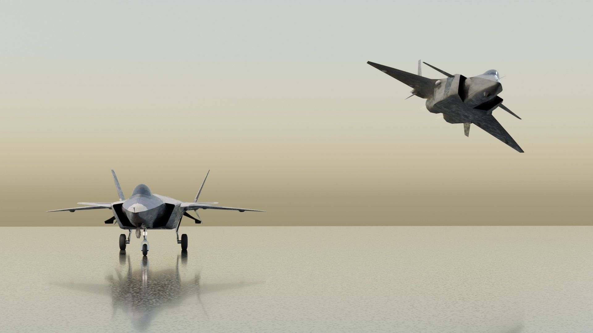 Chengdu J-20 Mighty Dragon Low-poly 3D model_18