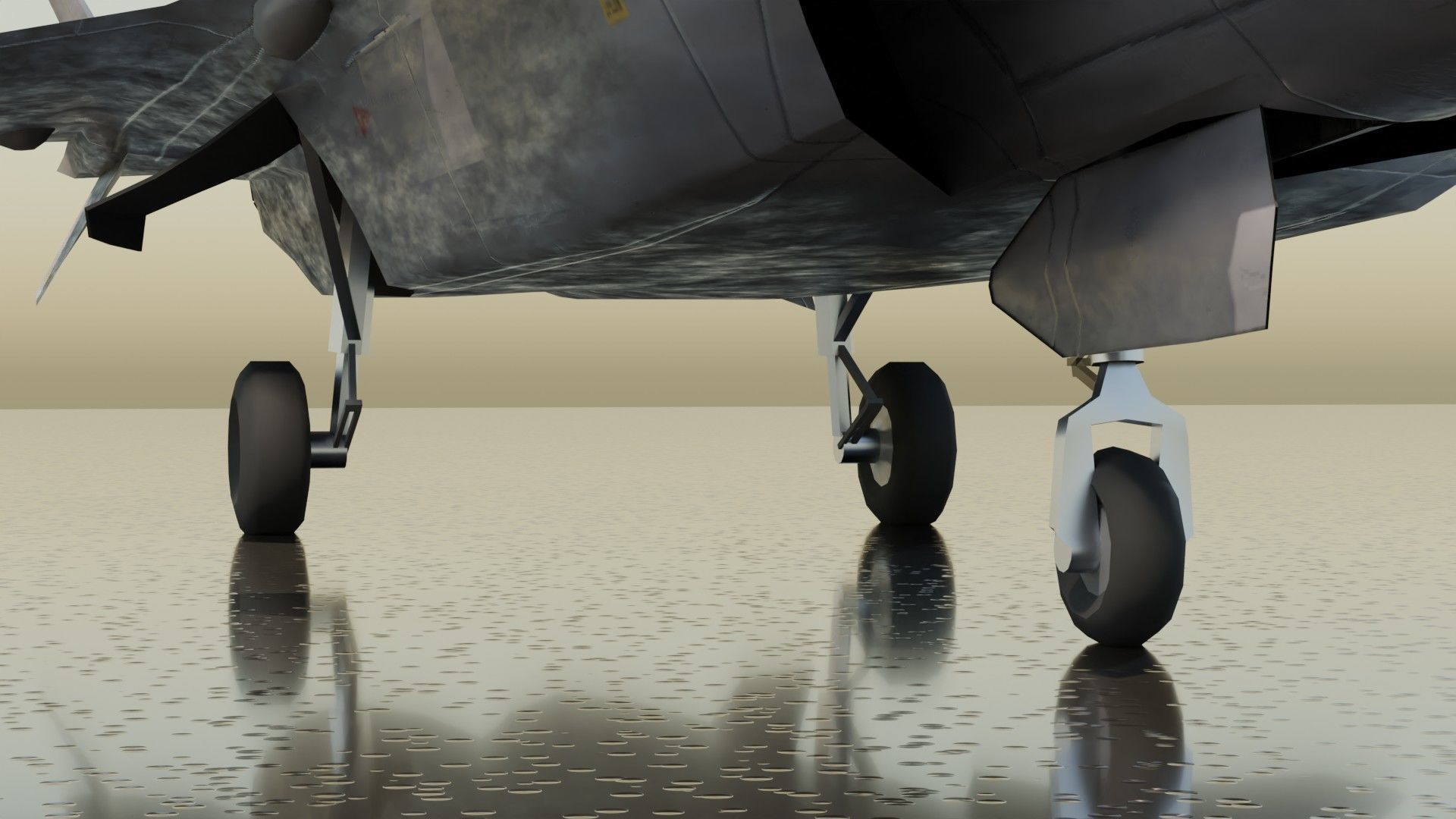 Chengdu J-20 Mighty Dragon Low-poly 3D model_11