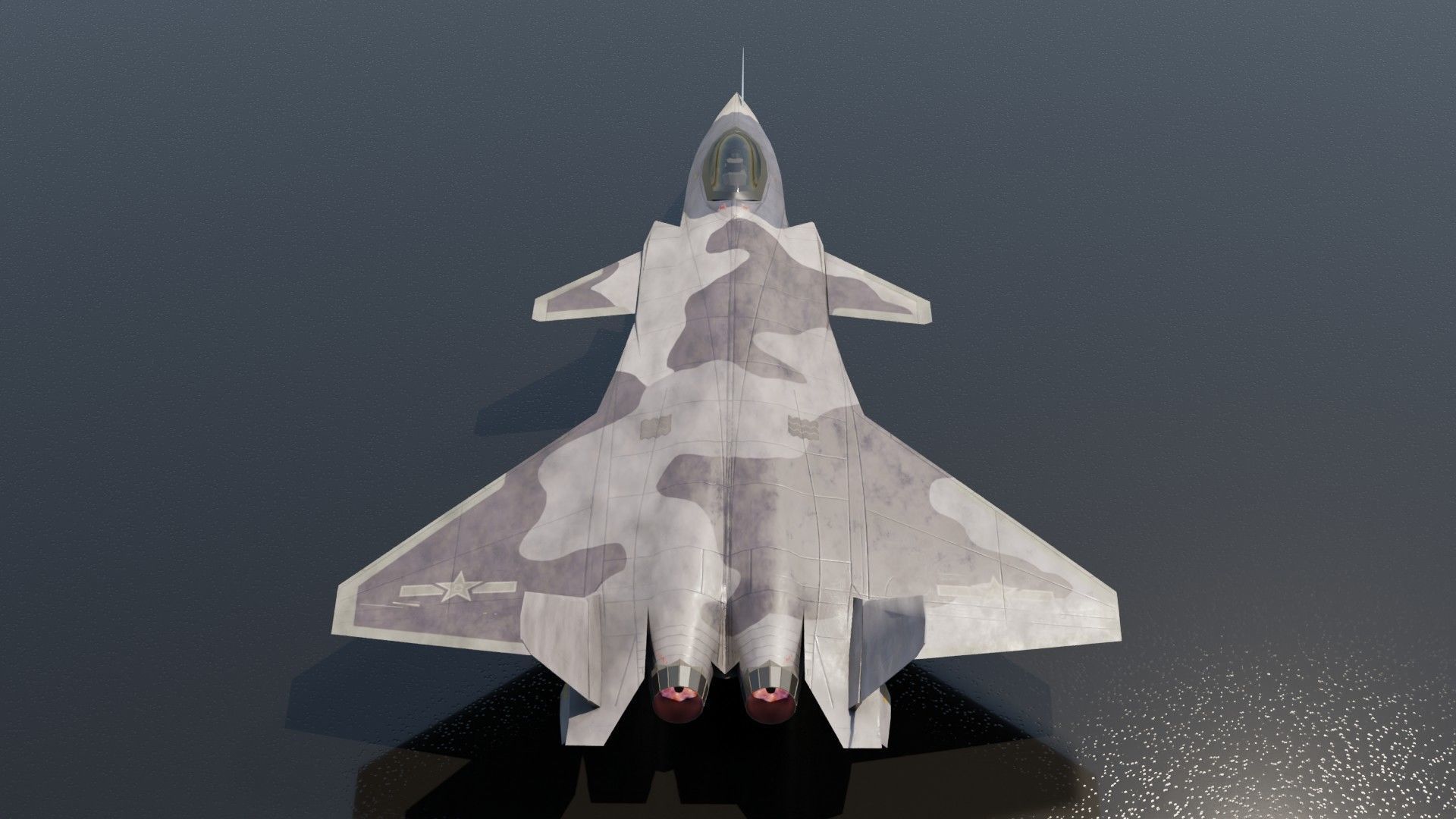 Chengdu J-20 Mighty Dragon Low-poly 3D model_6