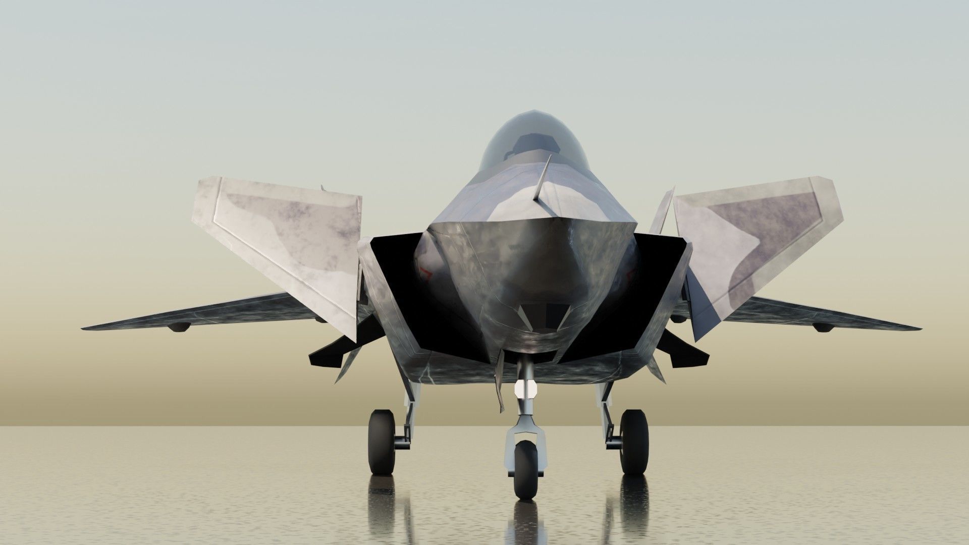 Chengdu J-20 Mighty Dragon Low-poly 3D model_22