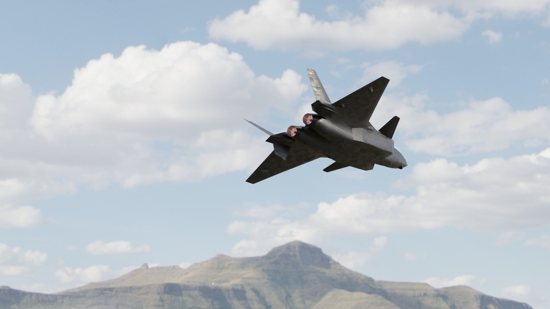 Chengdu J-20 Mighty Dragon Low-poly 3D model_29