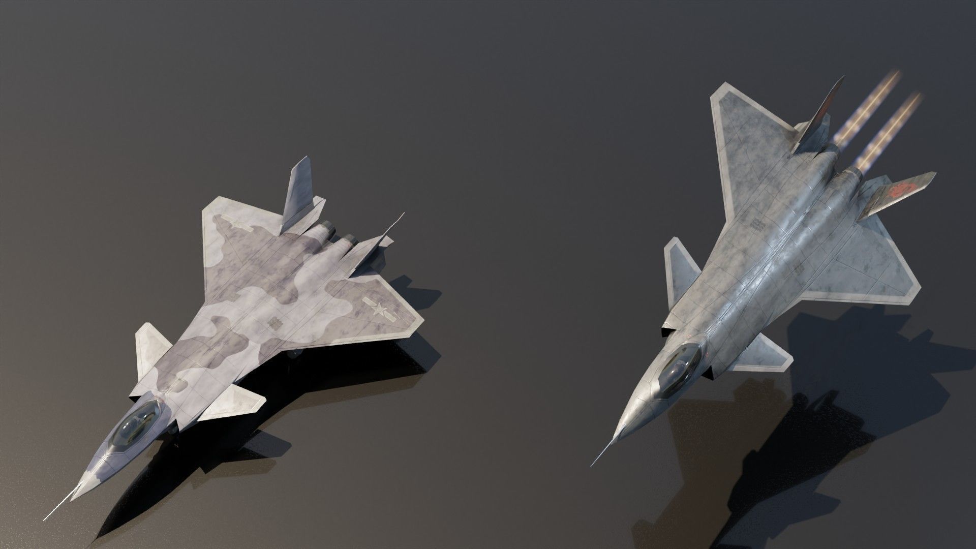 Chengdu J-20 Mighty Dragon Low-poly 3D model_20