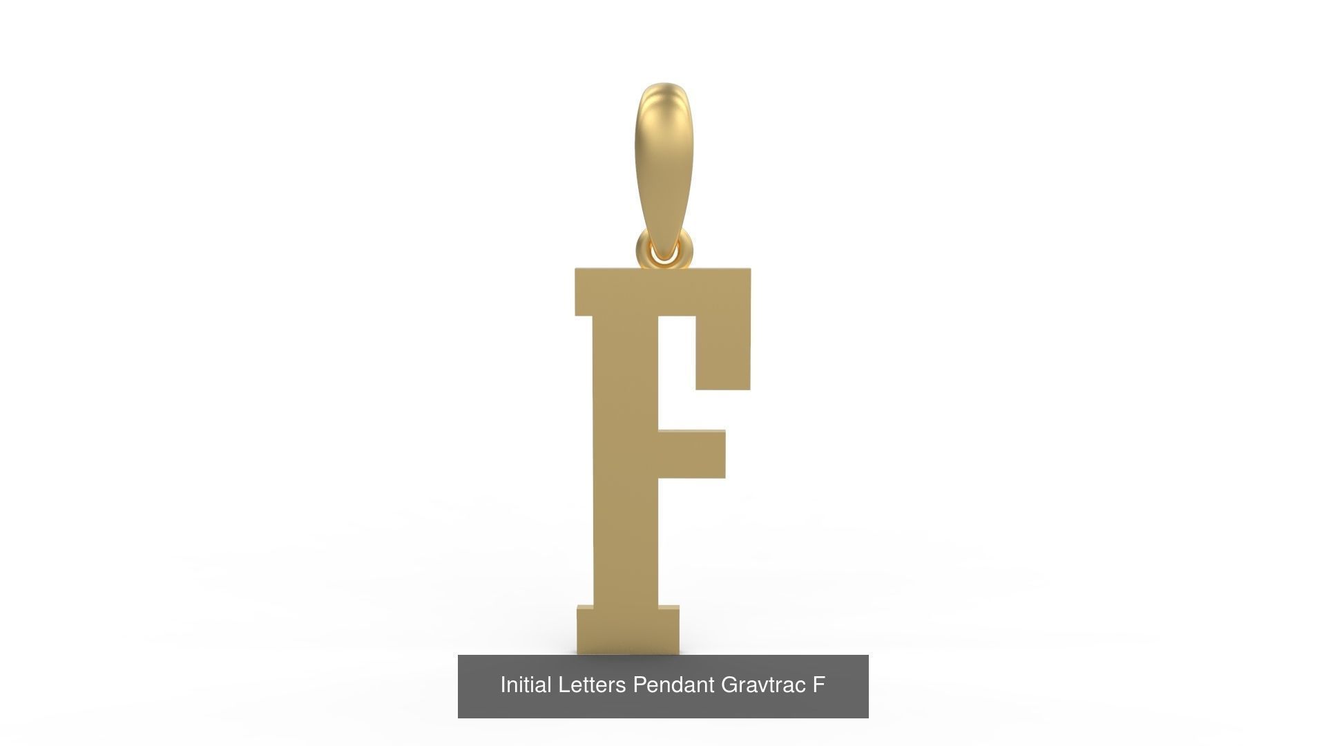 Initial Letters Pendant Alphabets Gravtrac 3D Model Collection_8
