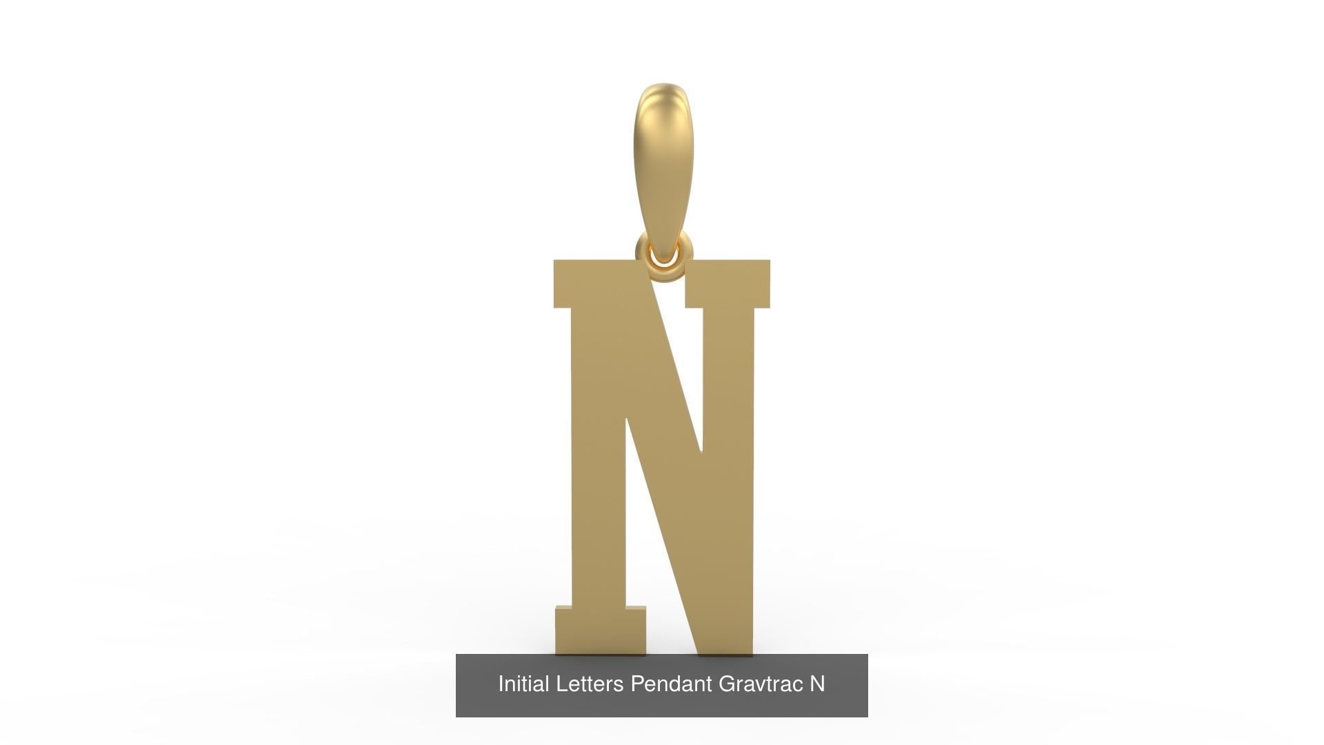 Initial Letters Pendant Alphabets Gravtrac 3D Model Collection_16