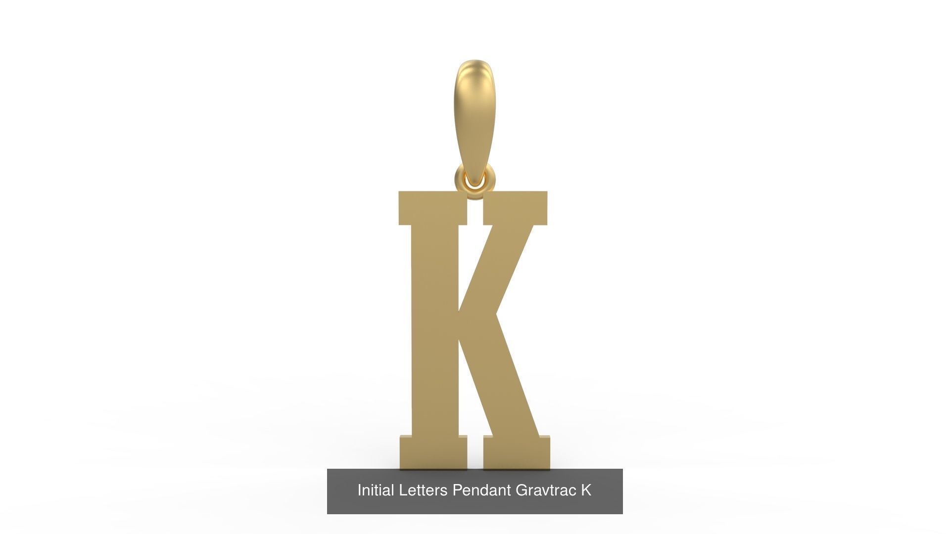 Initial Letters Pendant Alphabets Gravtrac 3D Model Collection_13