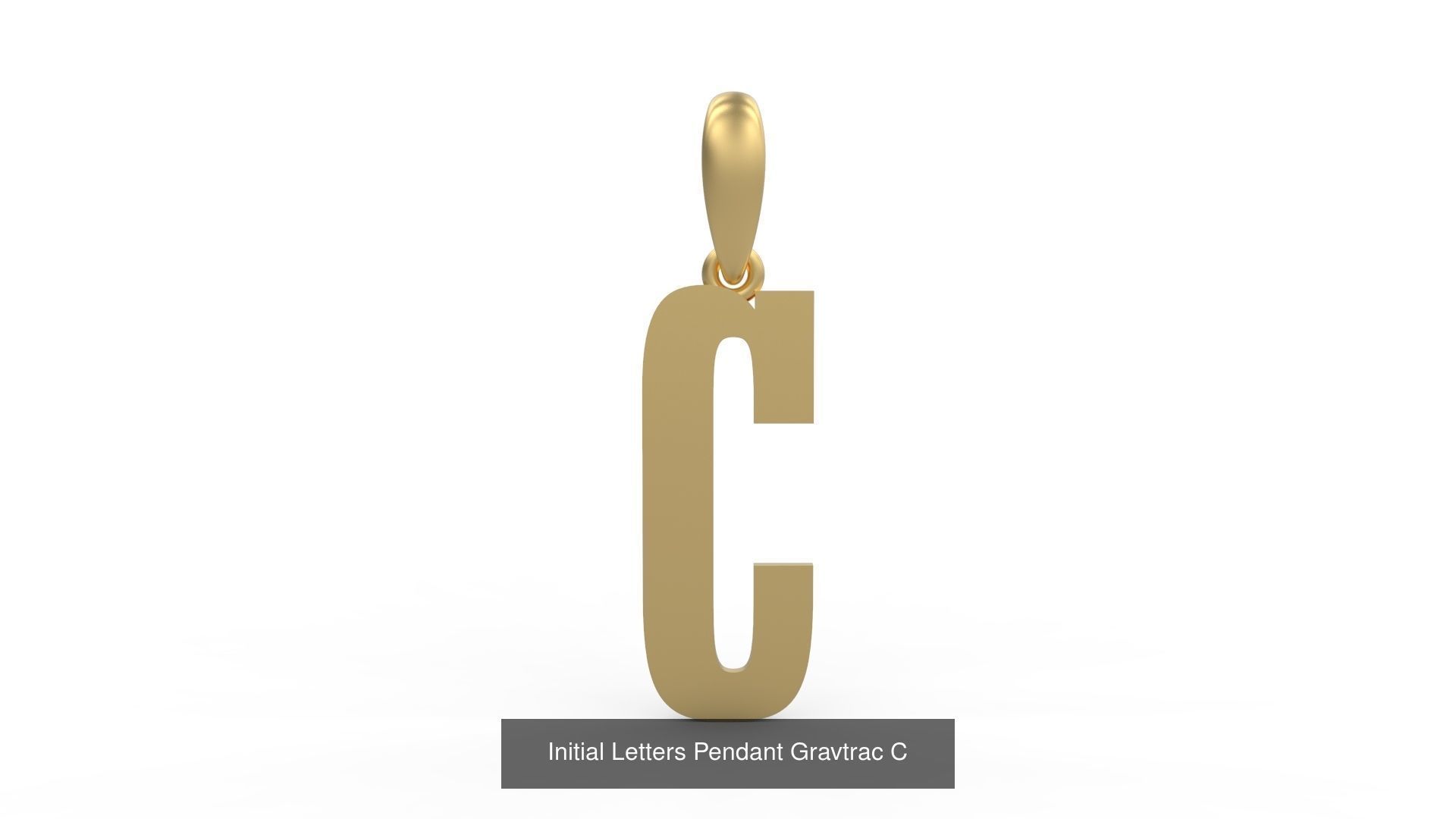 Initial Letters Pendant Alphabets Gravtrac 3D Model Collection_5