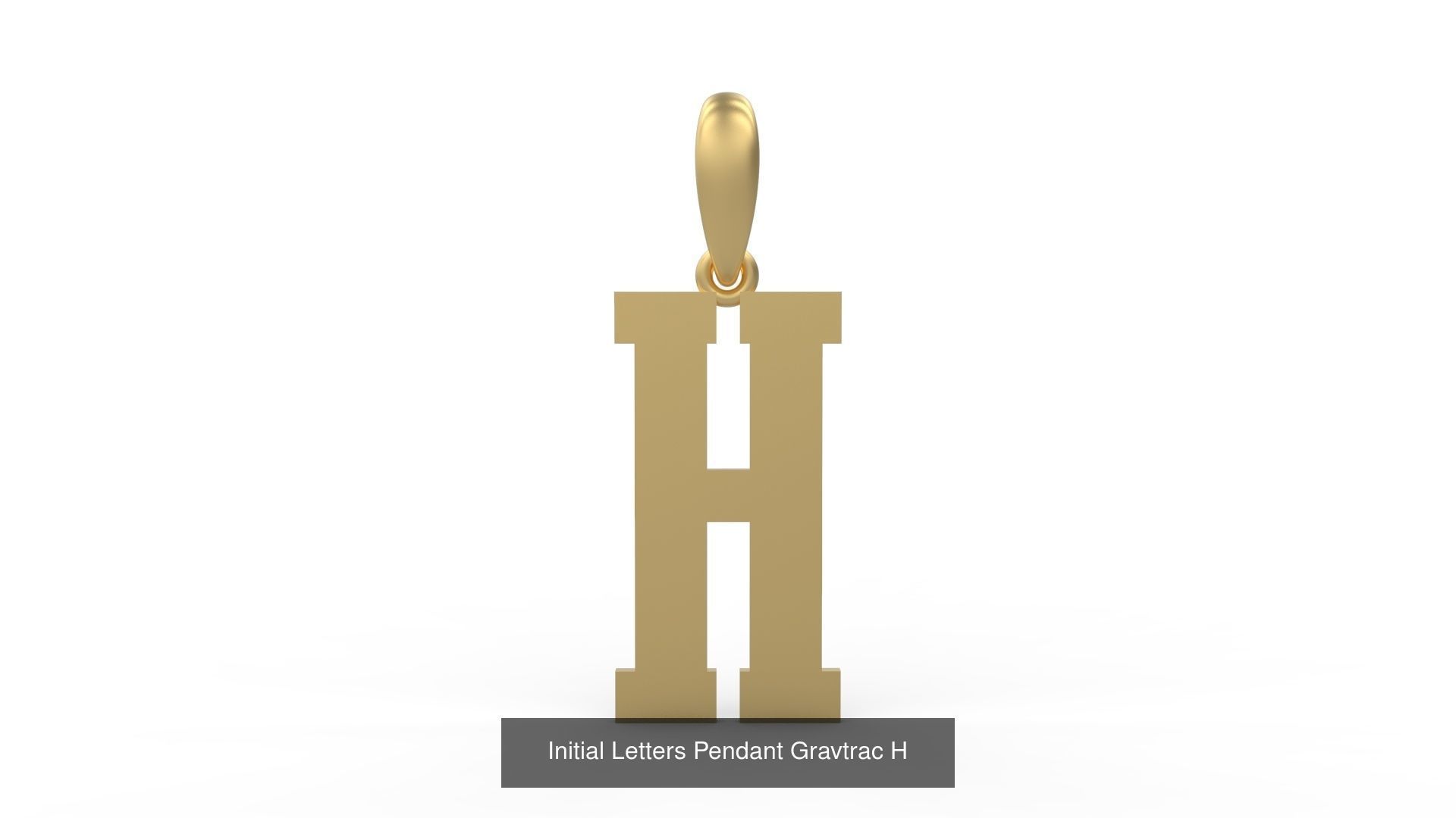 Initial Letters Pendant Alphabets Gravtrac 3D Model Collection_10