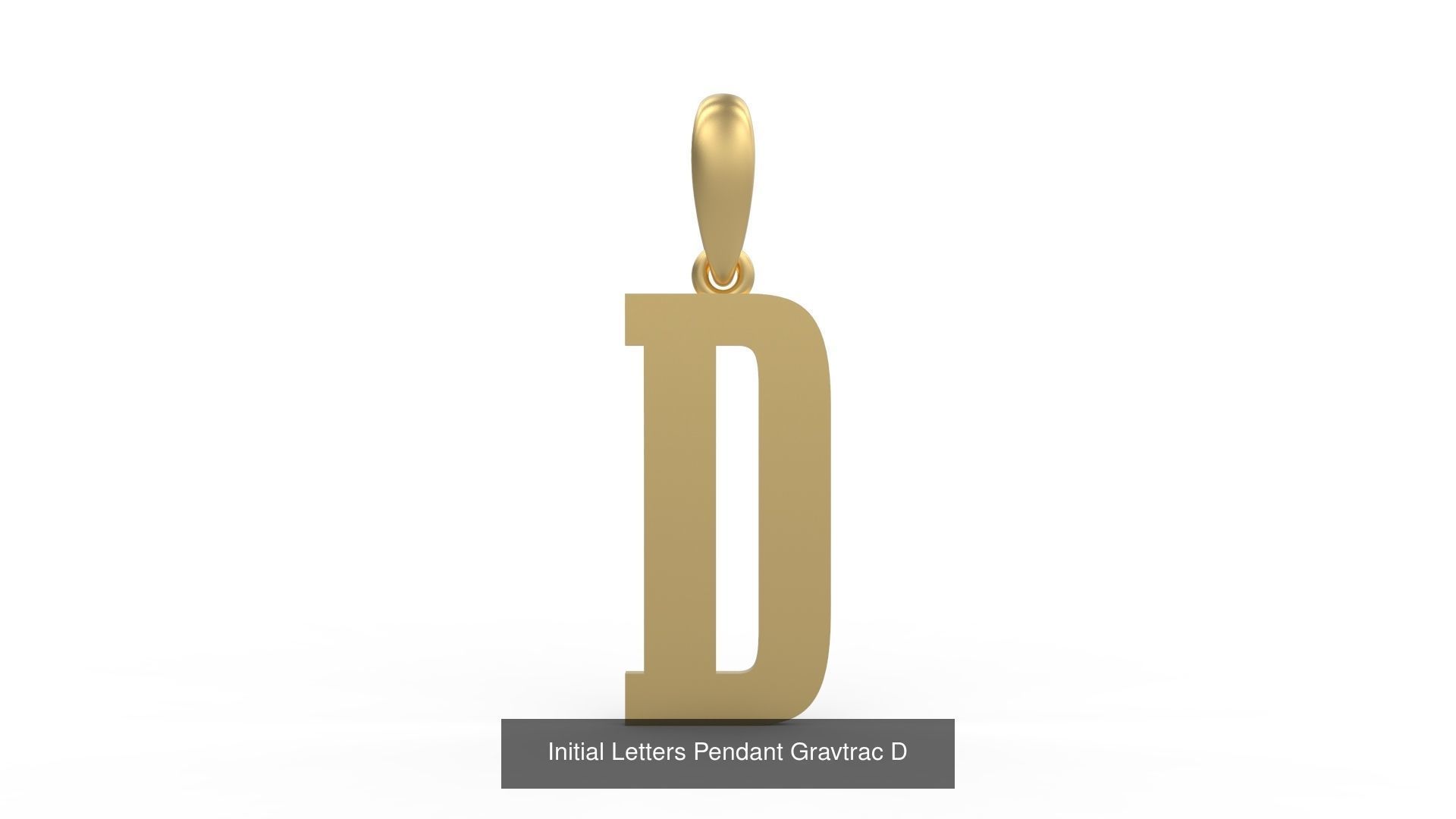 Initial Letters Pendant Alphabets Gravtrac 3D Model Collection_6