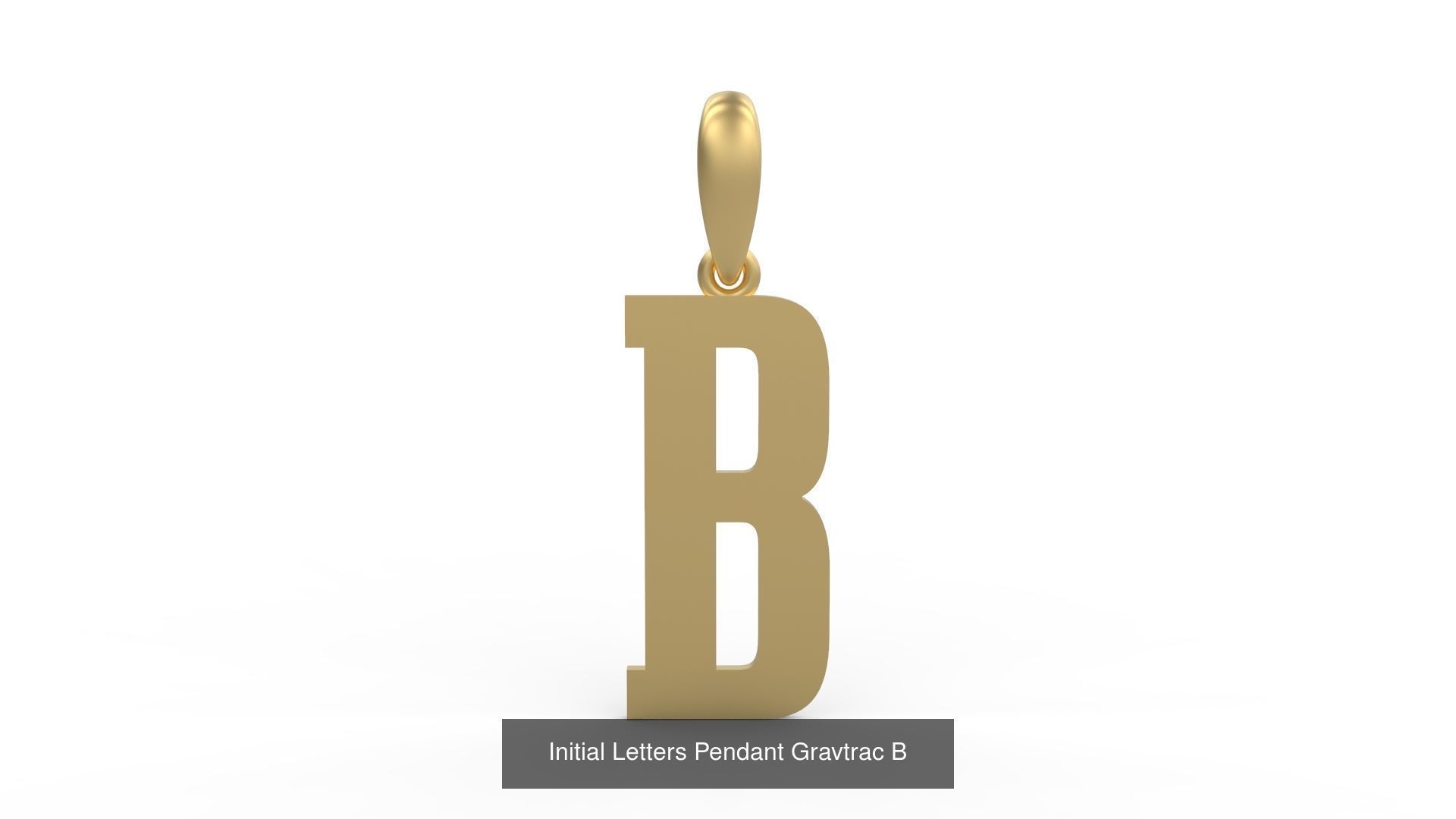Initial Letters Pendant Alphabets Gravtrac 3D Model Collection_4