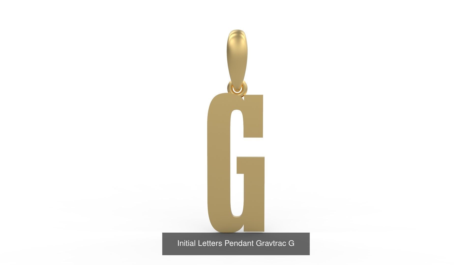 Initial Letters Pendant Alphabets Gravtrac 3D Model Collection_9
