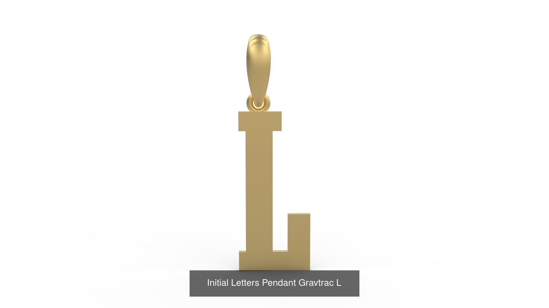Initial Letters Pendant Alphabets Gravtrac 3D Model Collection_14