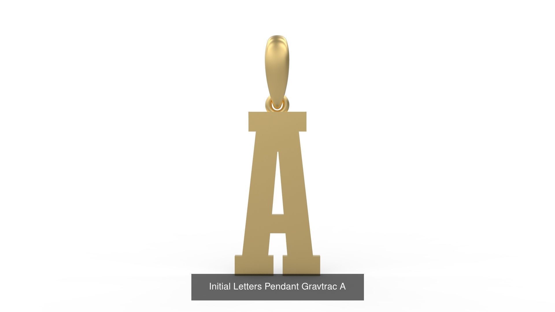 Initial Letters Pendant Alphabets Gravtrac 3D Model Collection_3