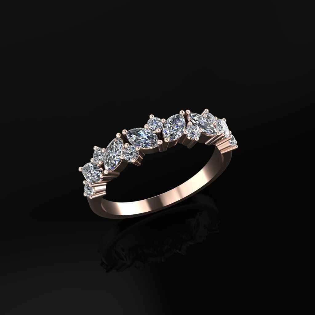 Women Ring 04 3D print model_2