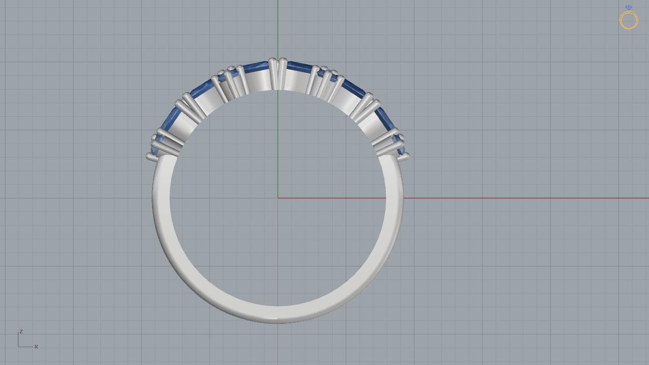 Women Ring 04 3D print model_8