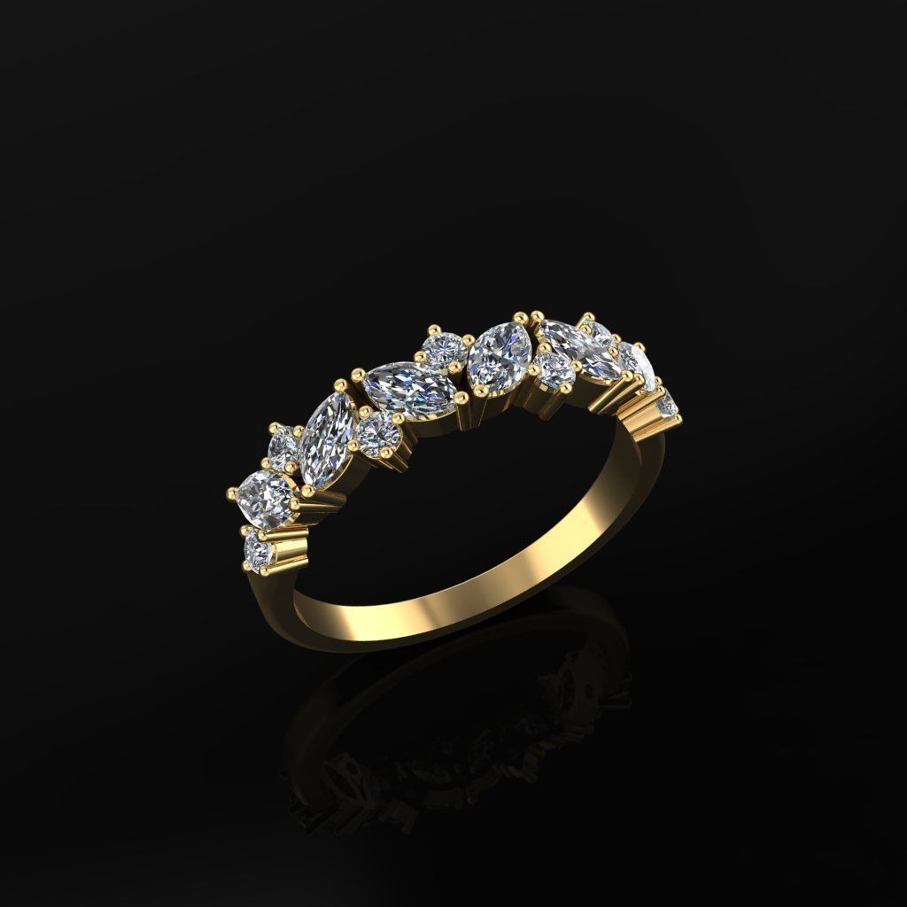 Women Ring 04 3D print model_1