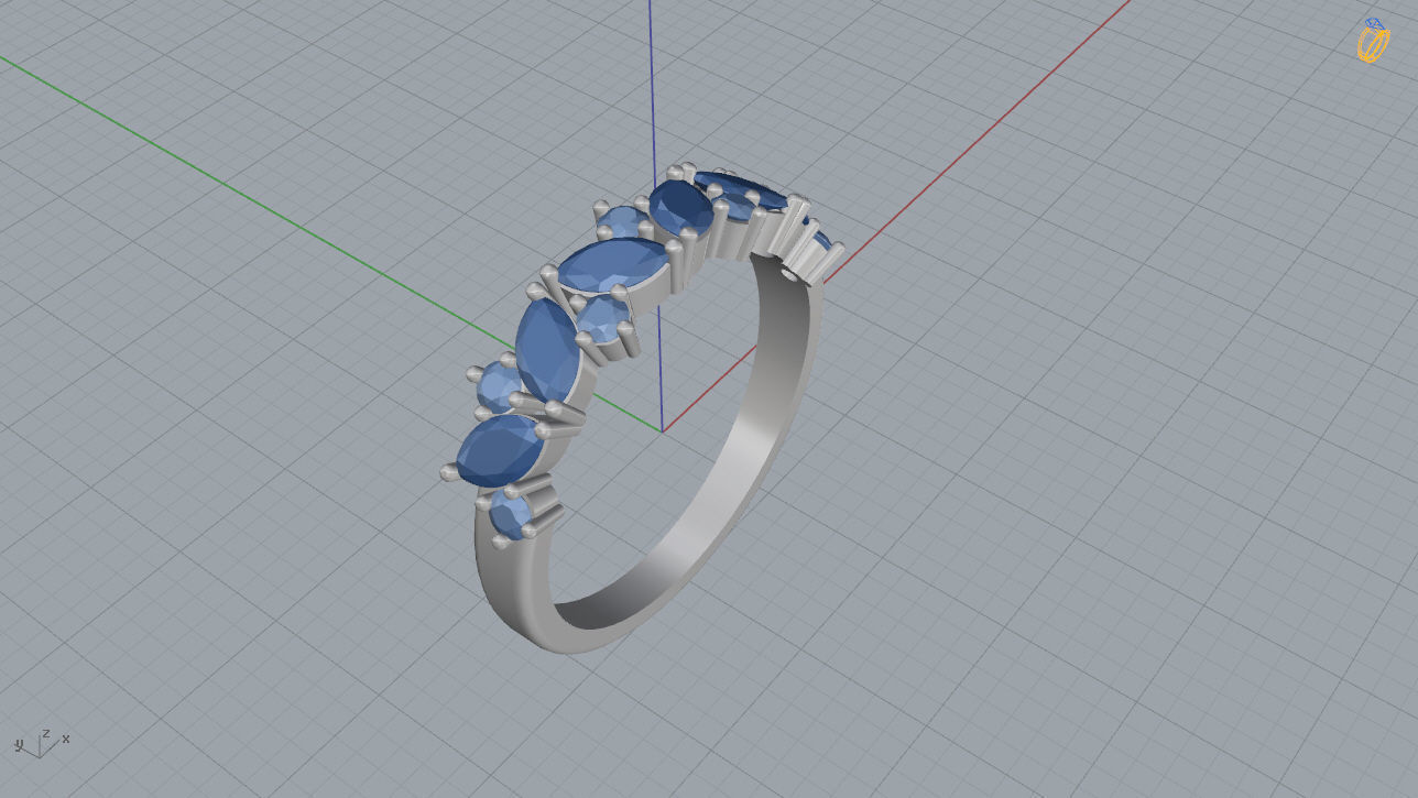 Women Ring 04 3D print model_10
