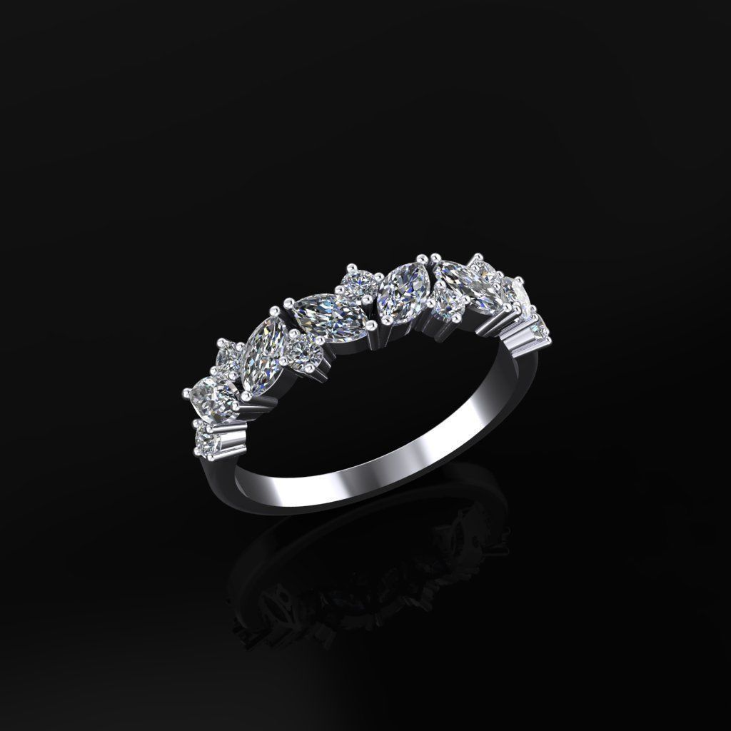 Women Ring 04 3D print model_3