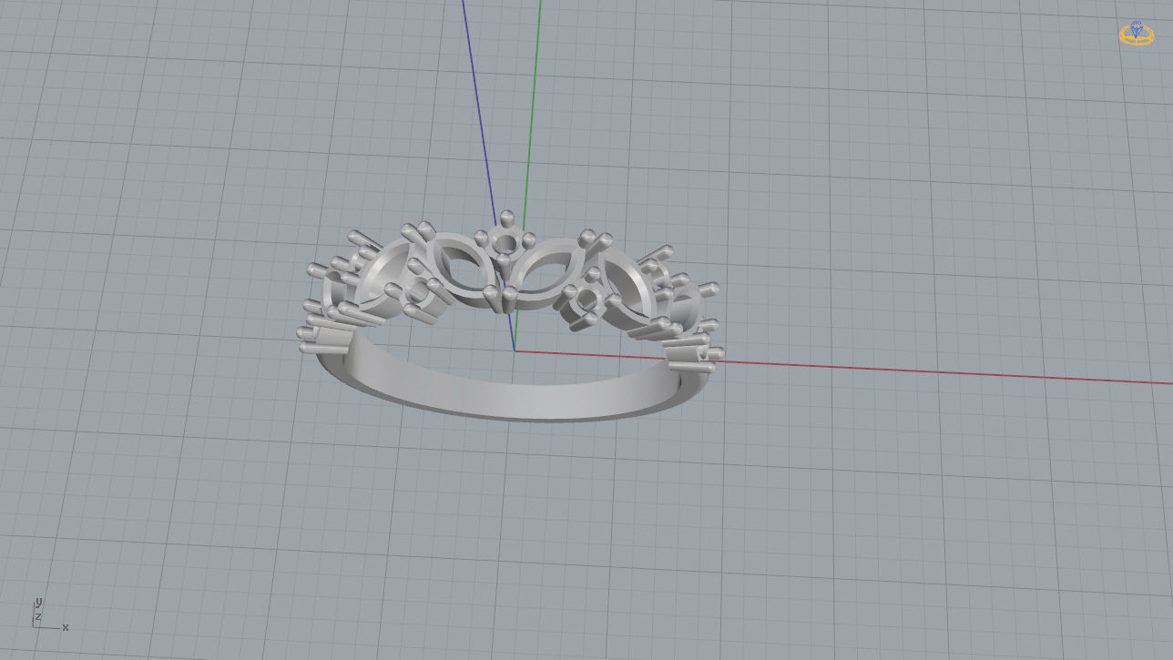Women Ring 04 3D print model_11