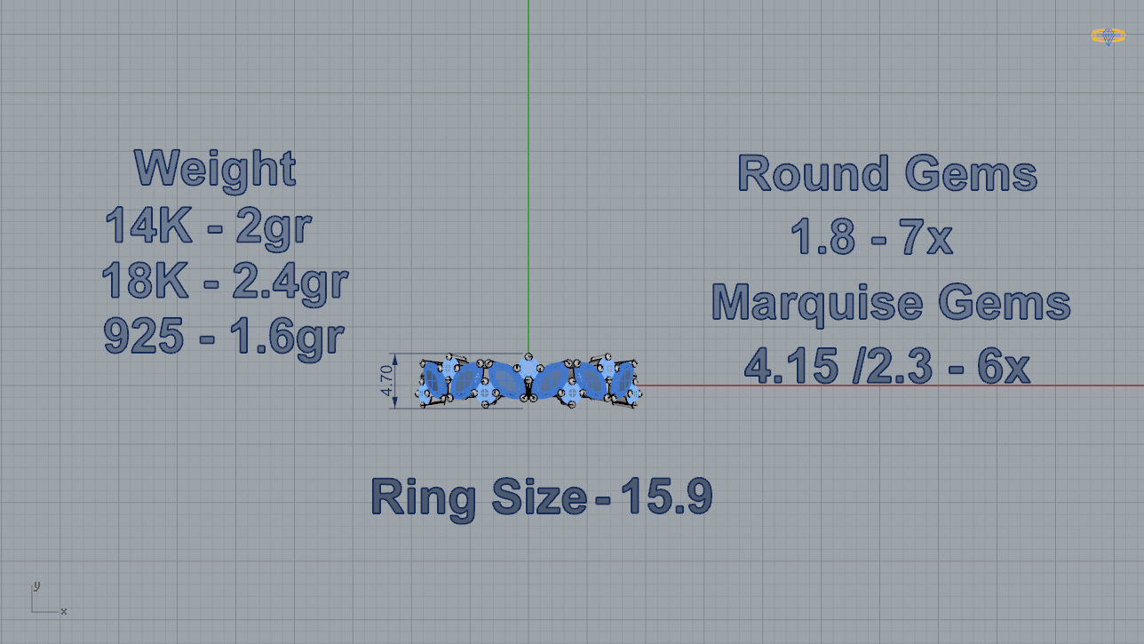 Women Ring 04 3D print model_4