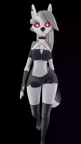 Loona Helluvaboss Sexy model Rig Ready for animation expression 3D model