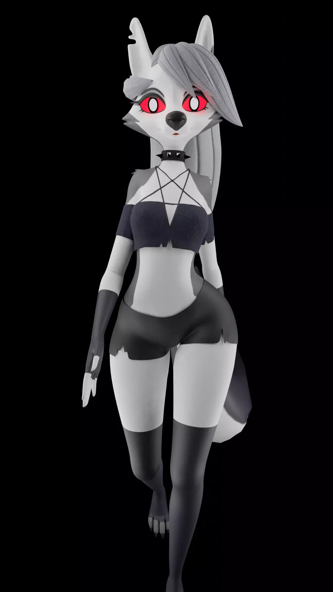 Loona Helluvaboss Sexy model Rig Ready for animation expression 3D model_0