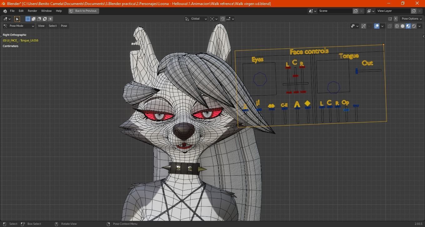 Loona Helluvaboss Sexy model Rig Ready for animation expression 3D model_3