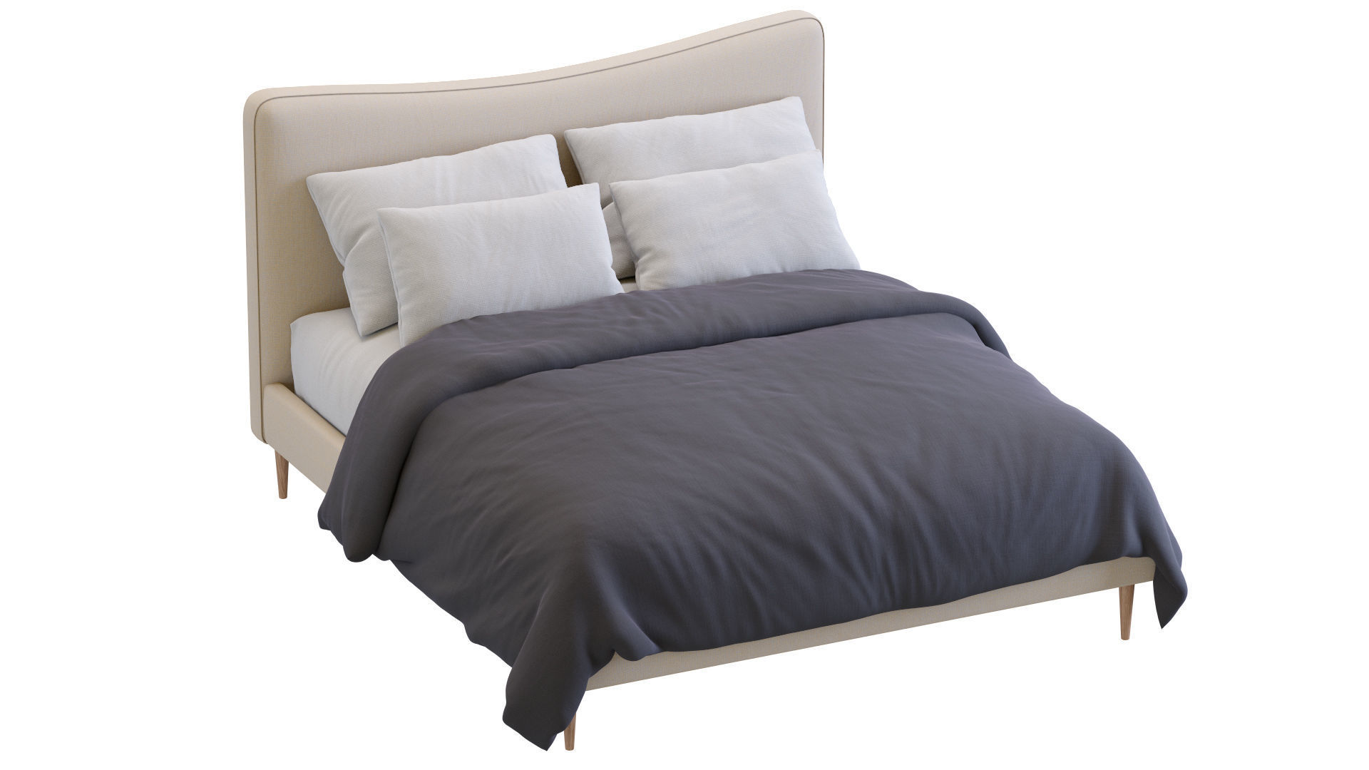 Myla Bed By West Elm 3D model_10