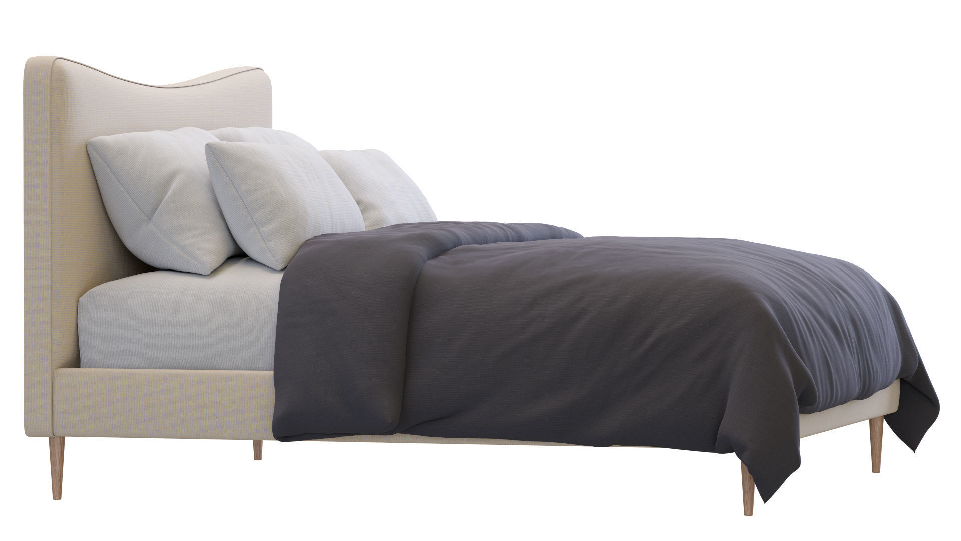 Myla Bed By West Elm 3D model_26