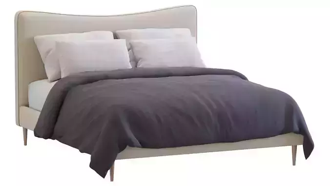 Myla Bed By West Elm 3D model