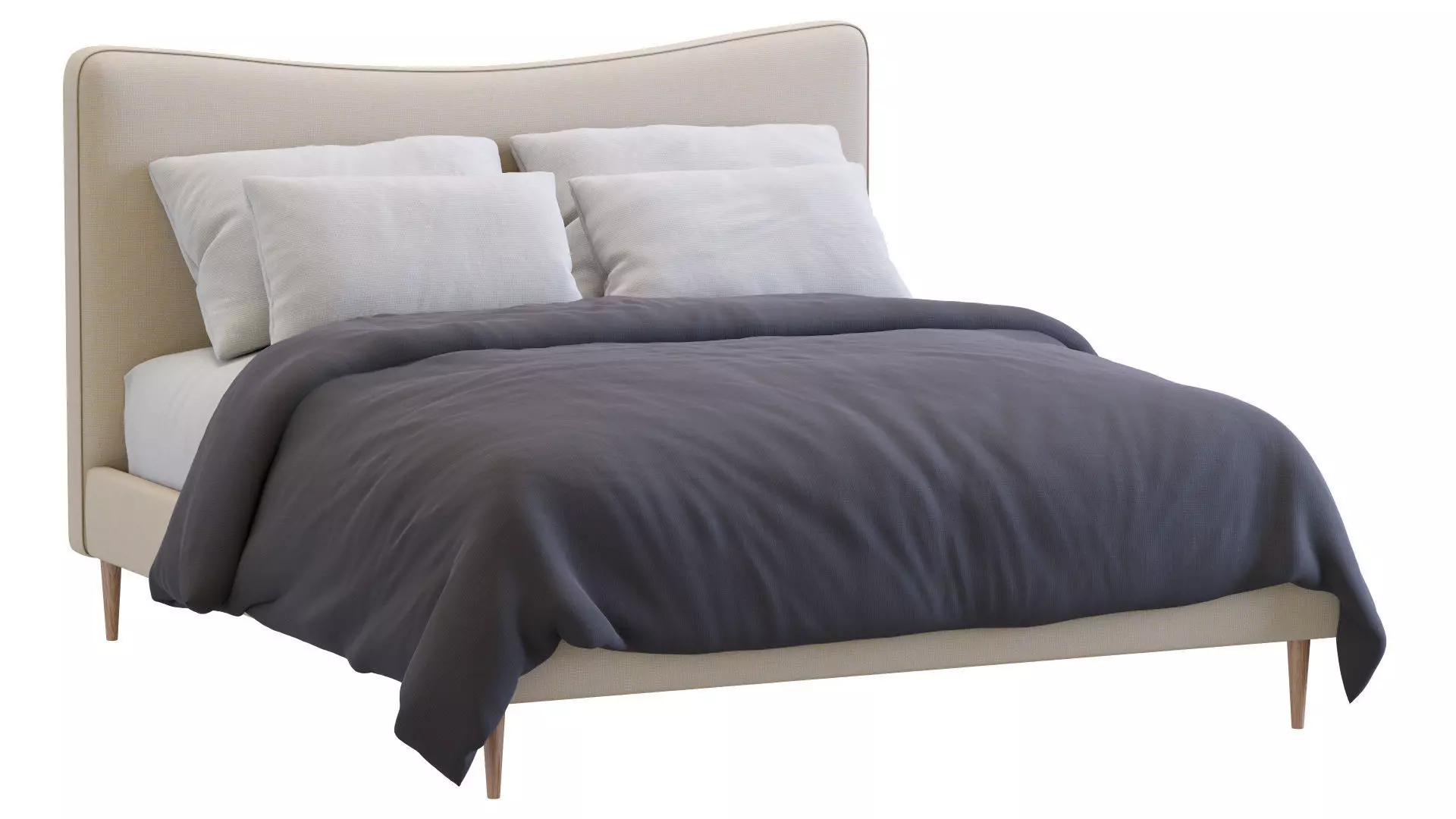 Myla Bed By West Elm 3D model_0