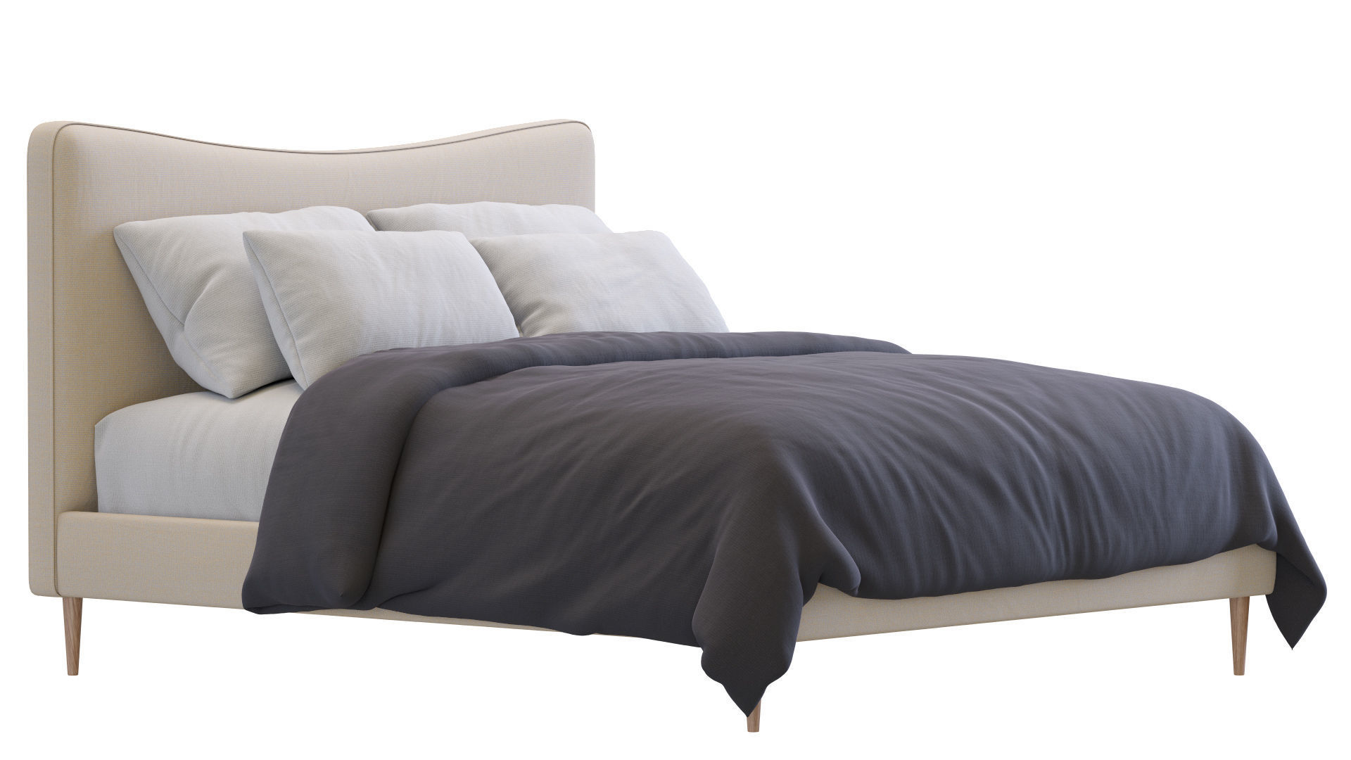 Myla Bed By West Elm 3D model_24