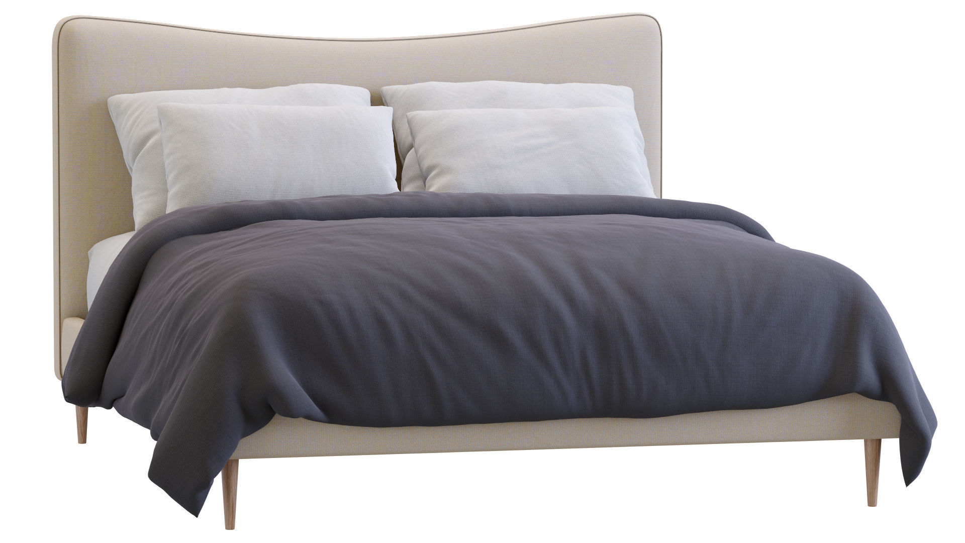 Myla Bed By West Elm 3D model_9