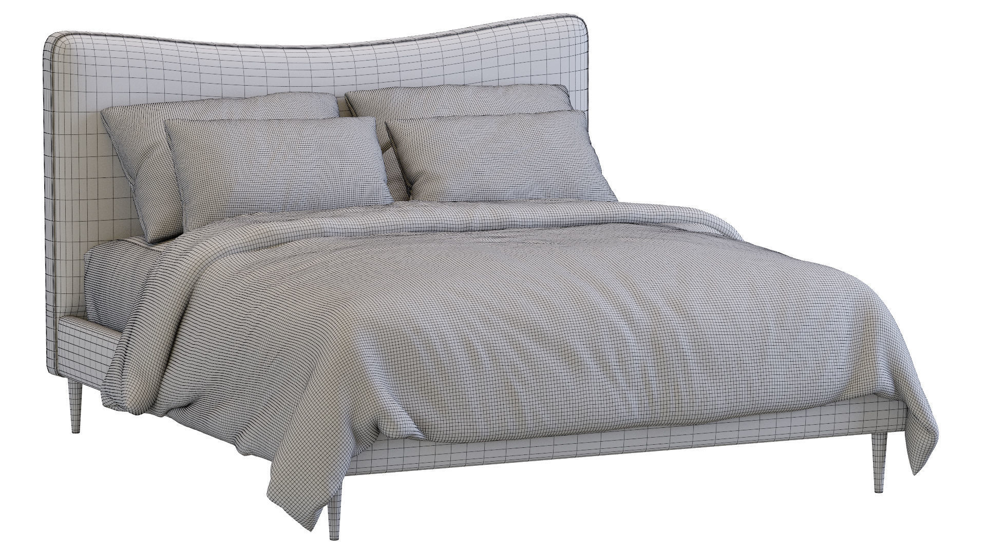 Myla Bed By West Elm 3D model_27