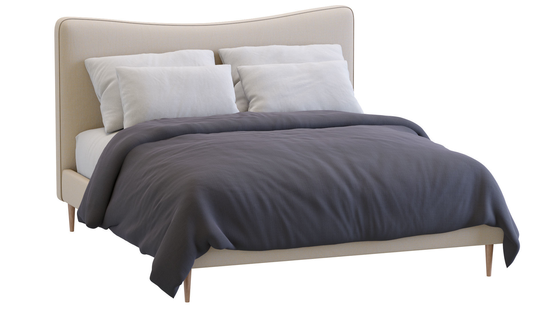 Myla Bed By West Elm 3D model_13