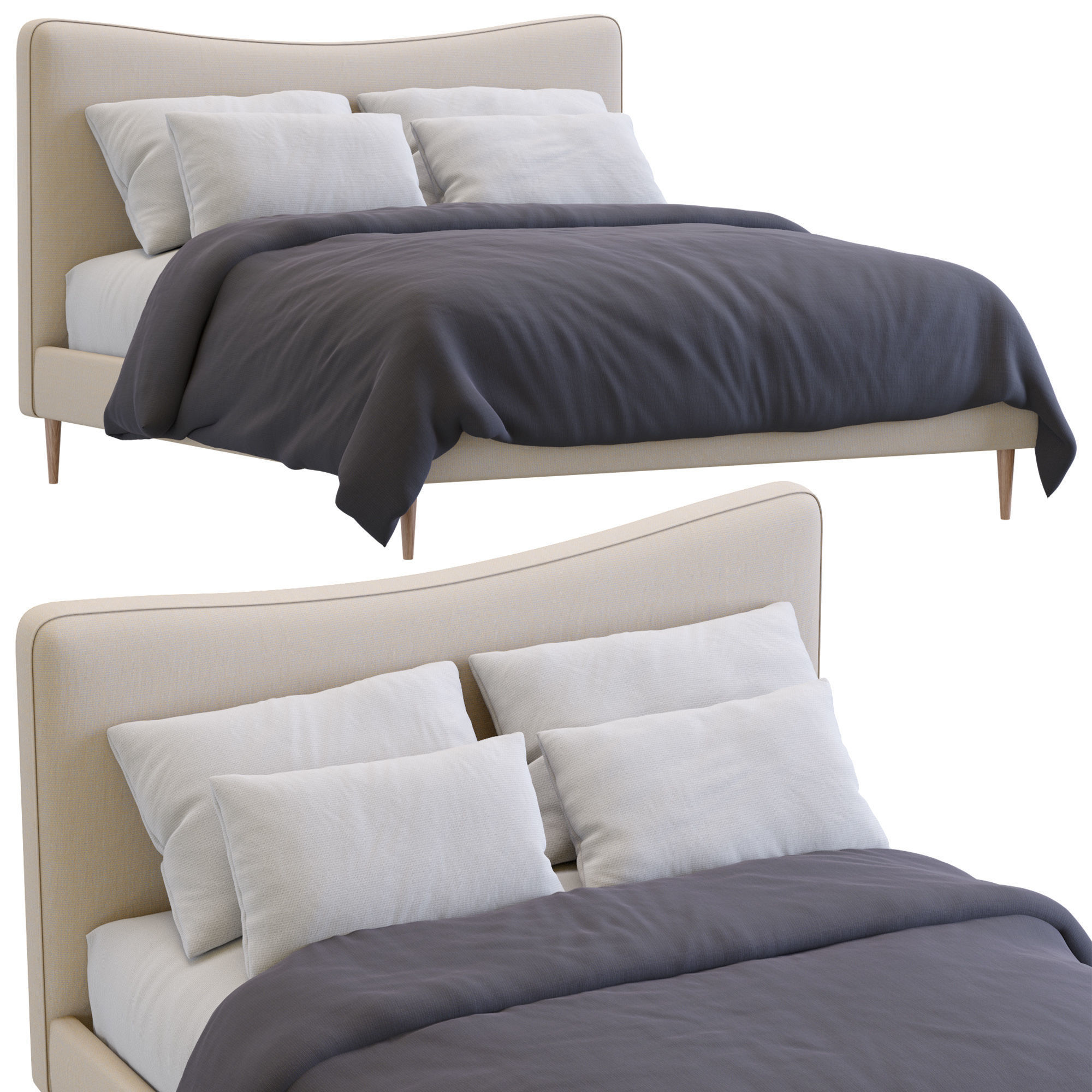 Myla Bed By West Elm 3D model_34