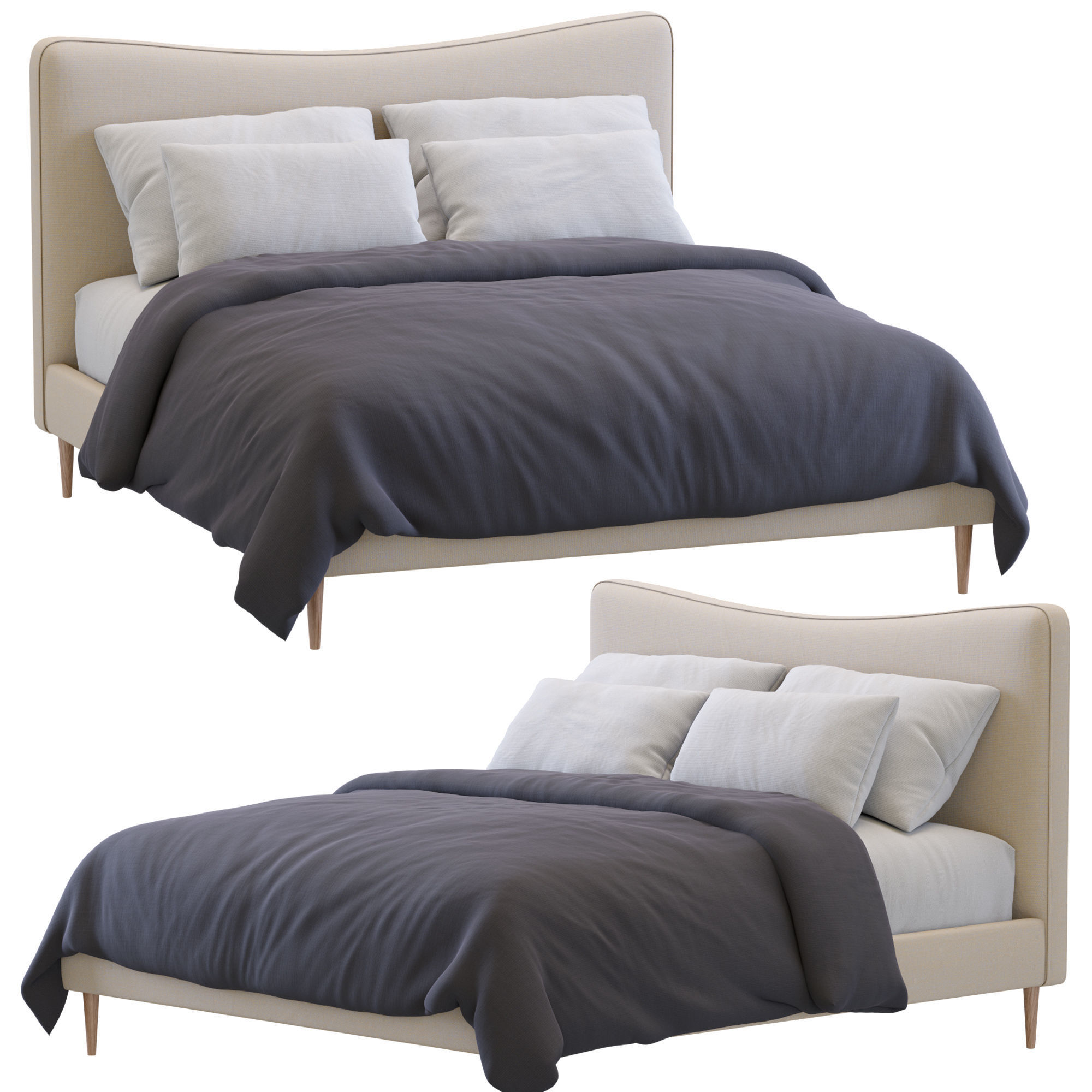 Myla Bed By West Elm 3D model_32