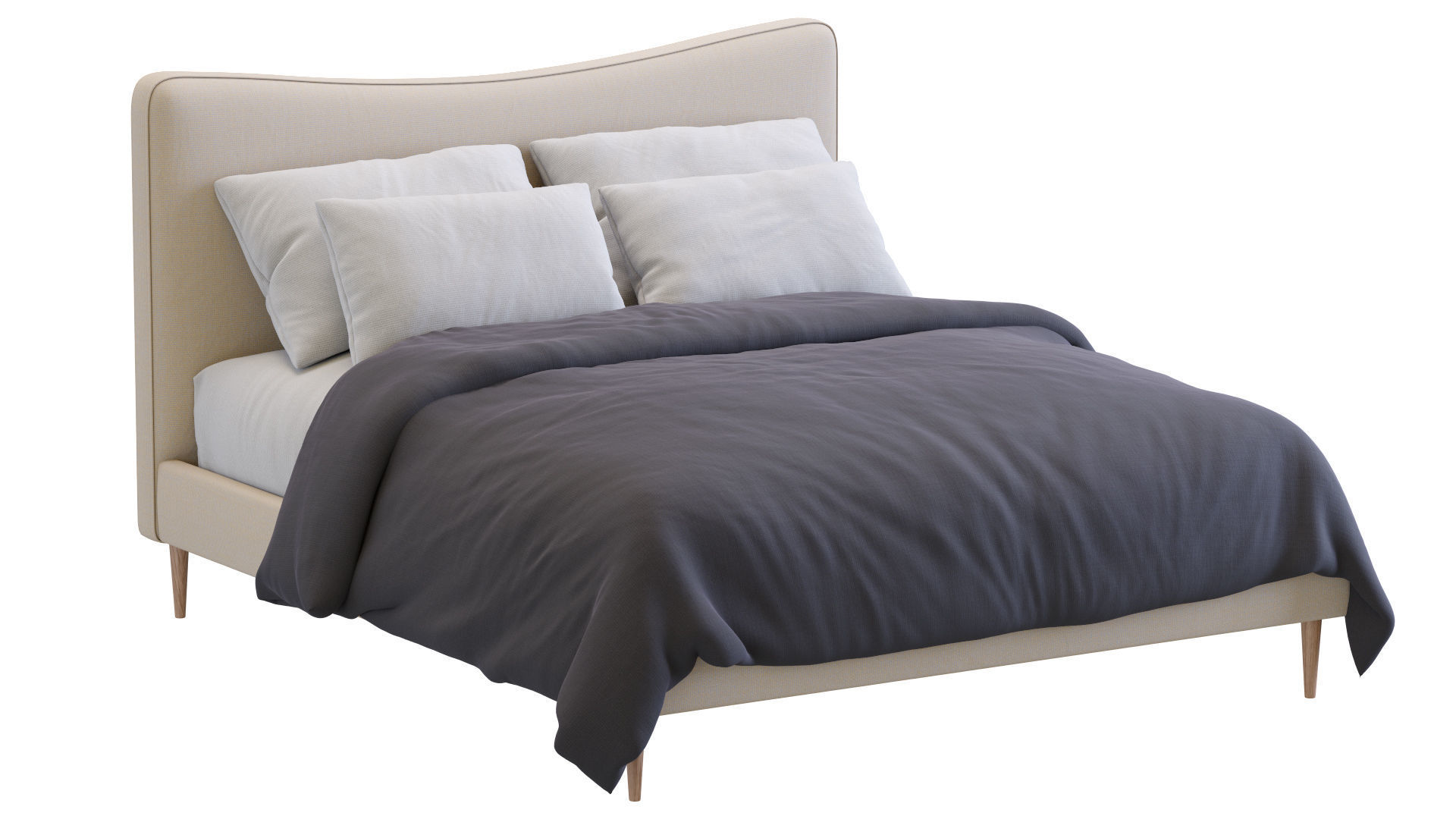 Myla Bed By West Elm 3D model_12