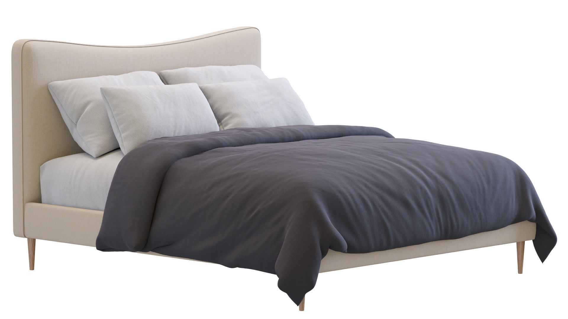 Myla Bed By West Elm 3D model_14