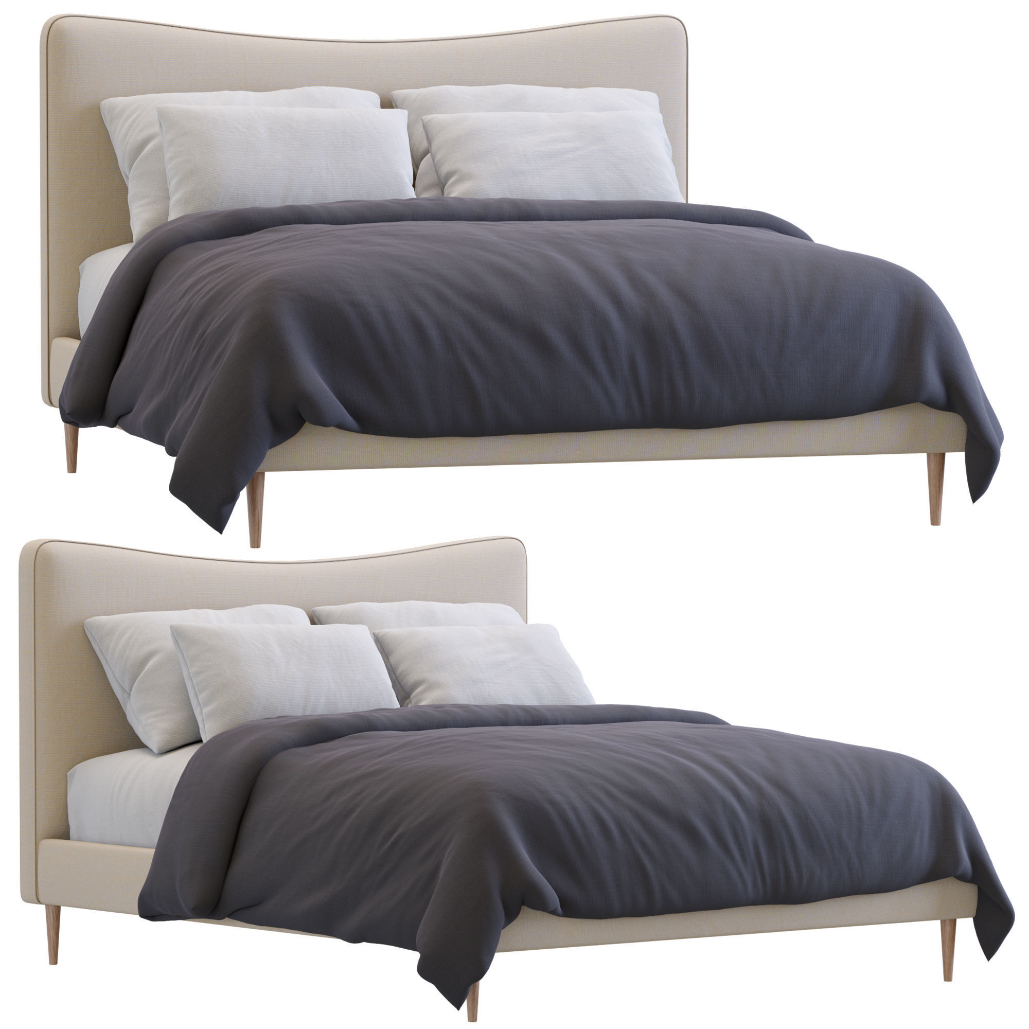 Myla Bed By West Elm 3D model_33