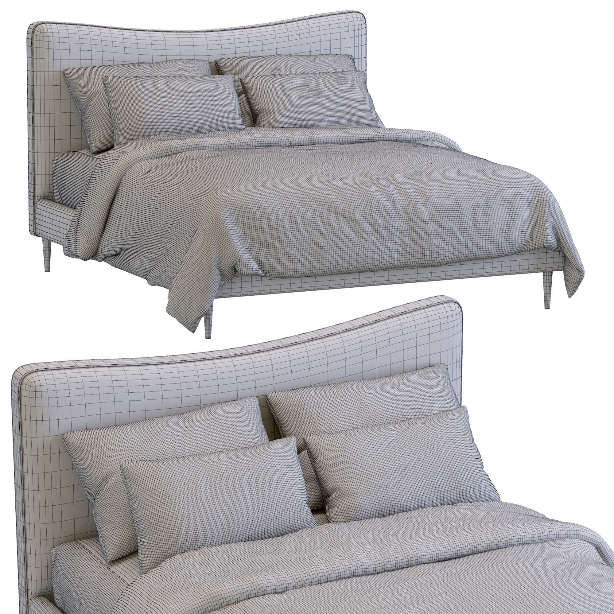 Myla Bed By West Elm 3D model_29