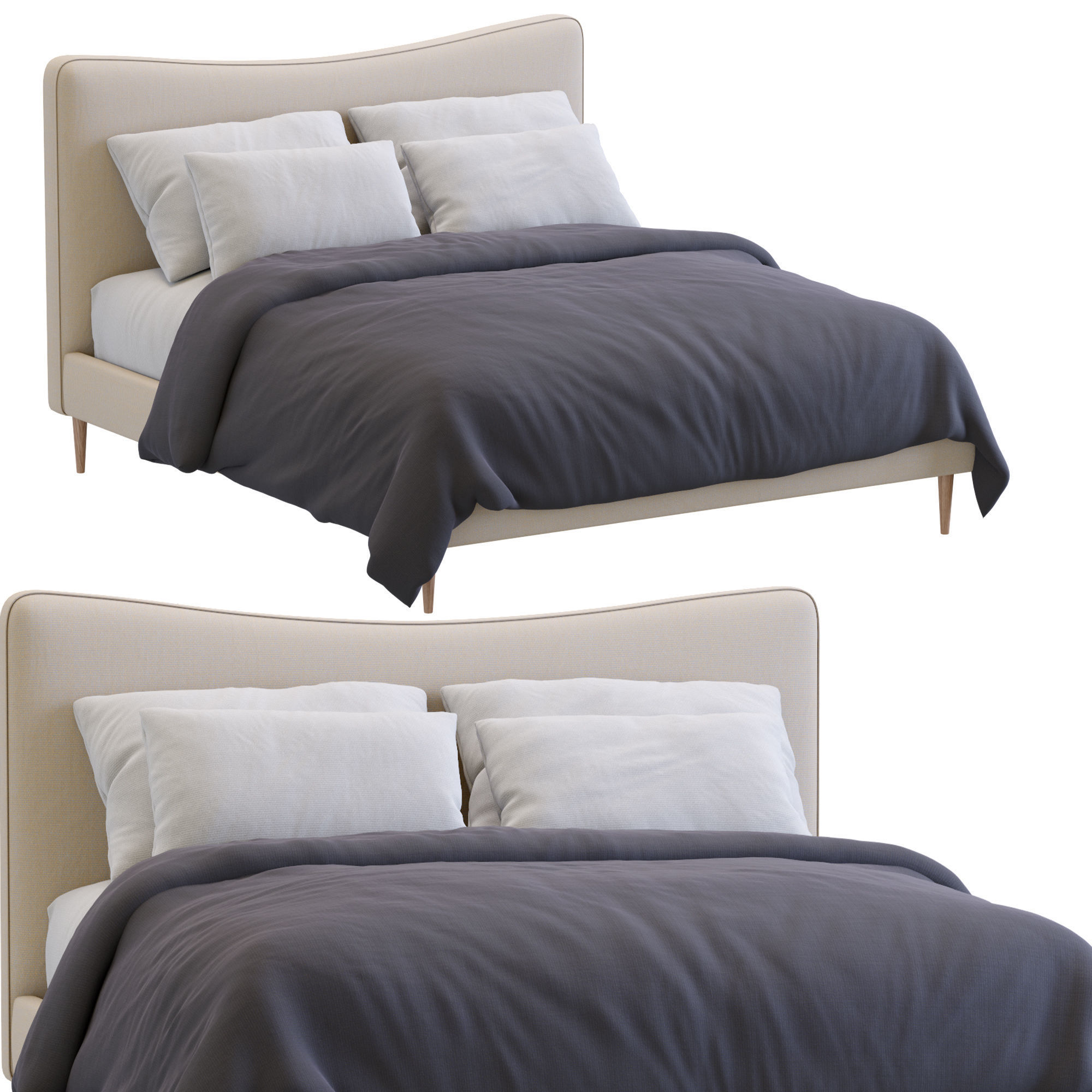 Myla Bed By West Elm 3D model_22