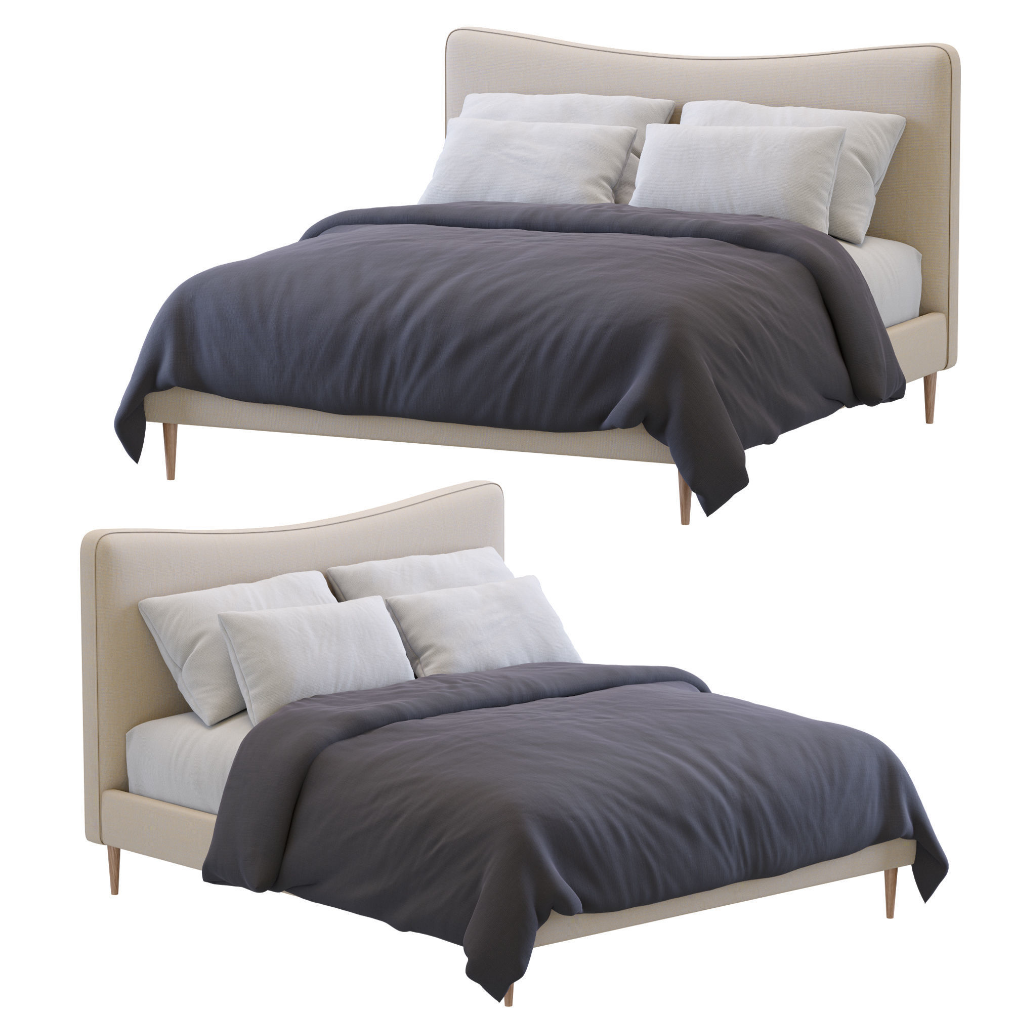 Myla Bed By West Elm 3D model_30