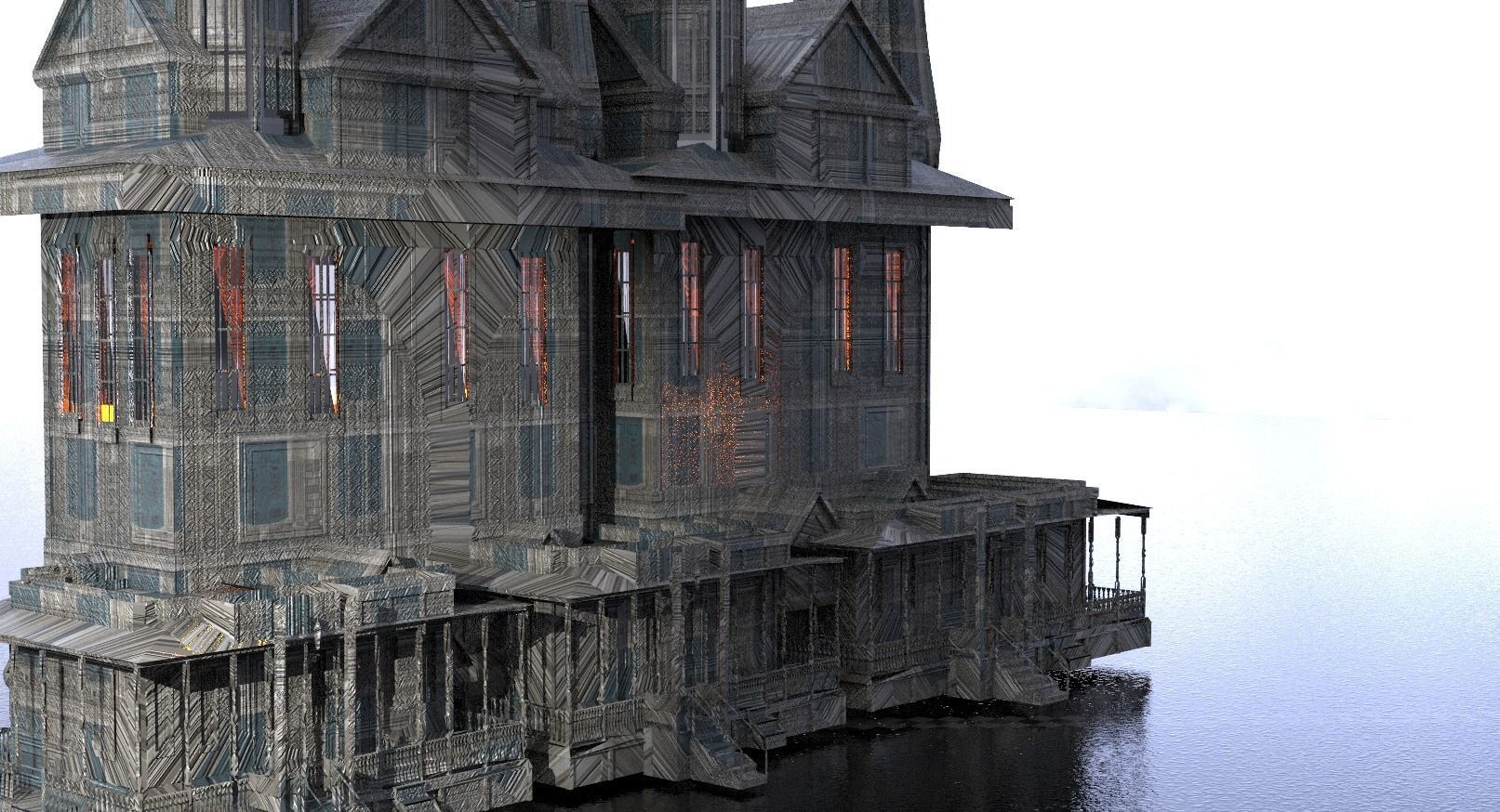 Grey Highwayman house 3D model_1