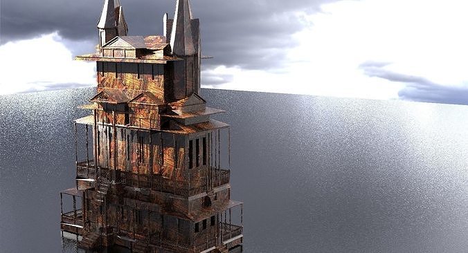 Burned Secret Mansion  3D model