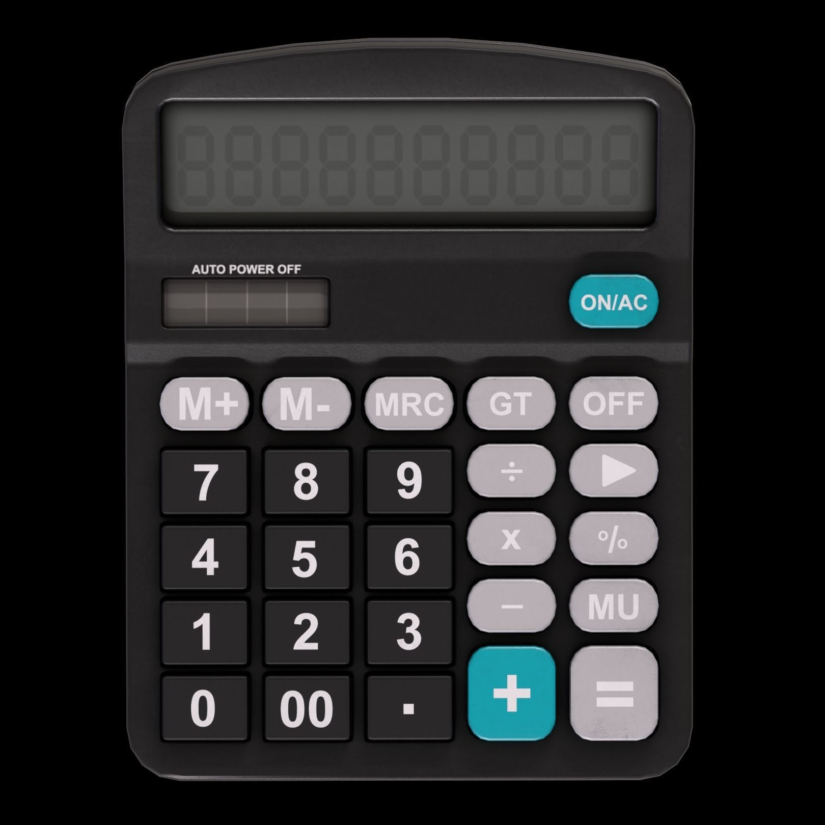 Desk Calculator Low-poly 3D model_3