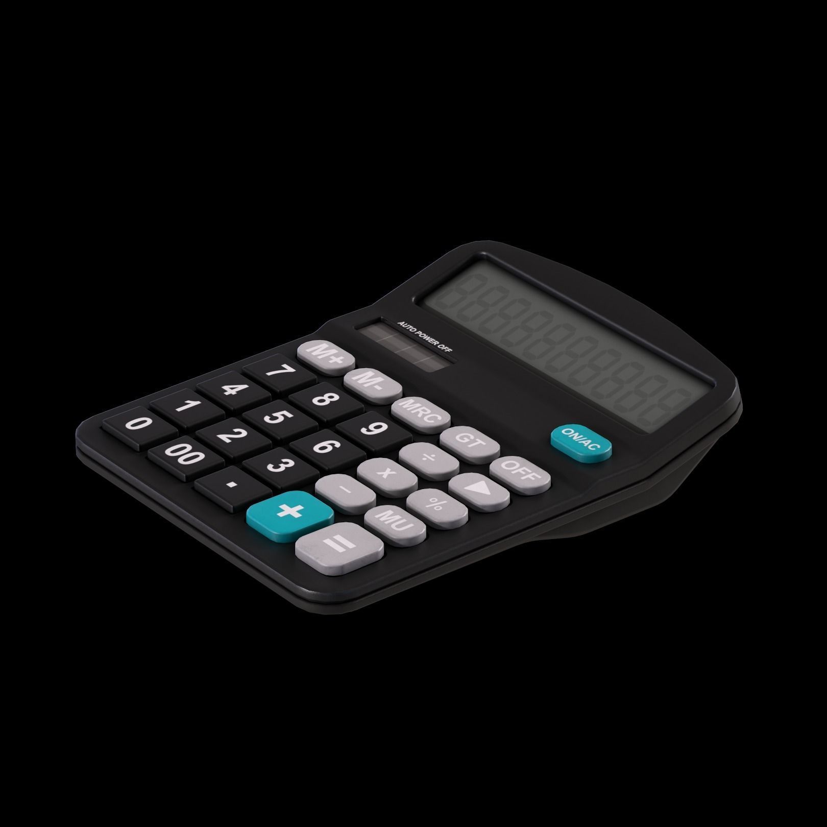 Desk Calculator Low-poly 3D model_2