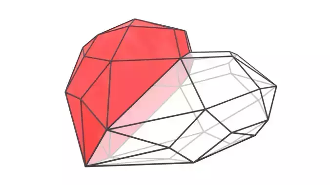 Polygonal Heart Skeleton