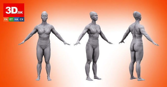 3D Base Body Scan Petra 3D model