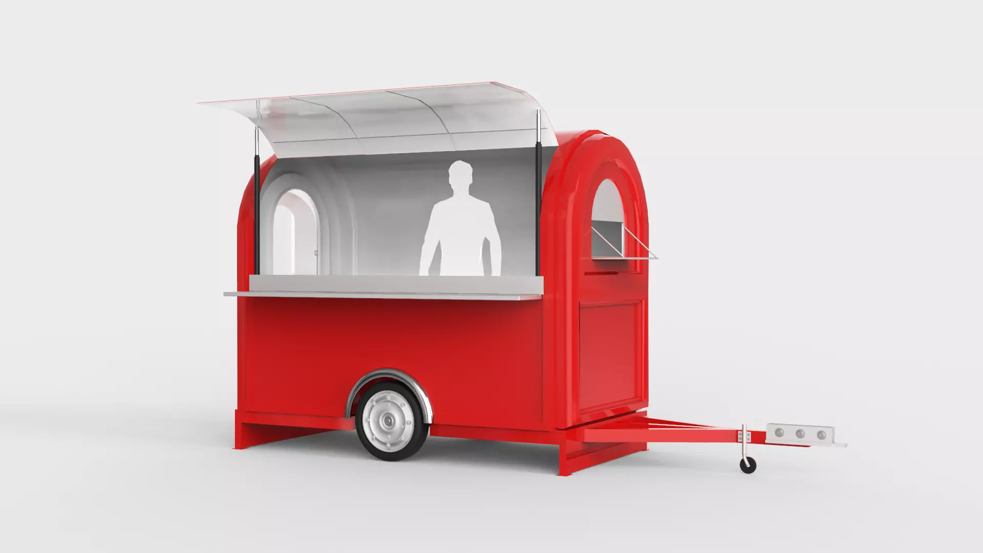 Camper Food Cart 3D model_0
